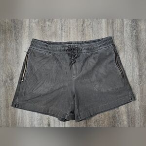 Women's Athleta Charcoal Gray Cotton Shorts-Size 10 Tall